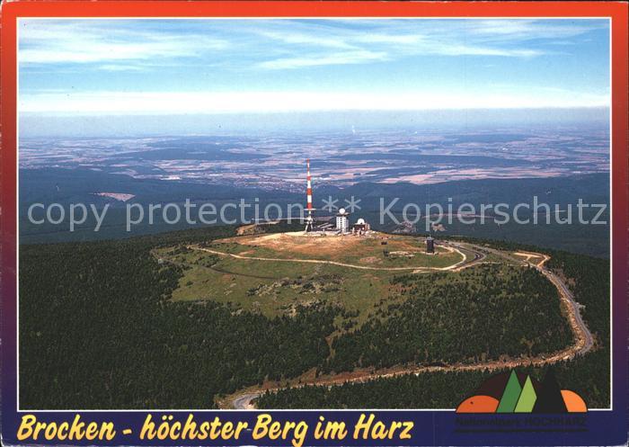 Brocken Harz Brockenkuppe Fliegeraufnahme