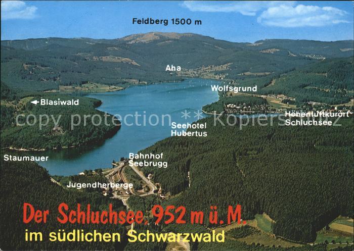 Schluchsee Fliegeraufnahme Feldberg Seehotel Hubertus Aha Wolfsgrund
