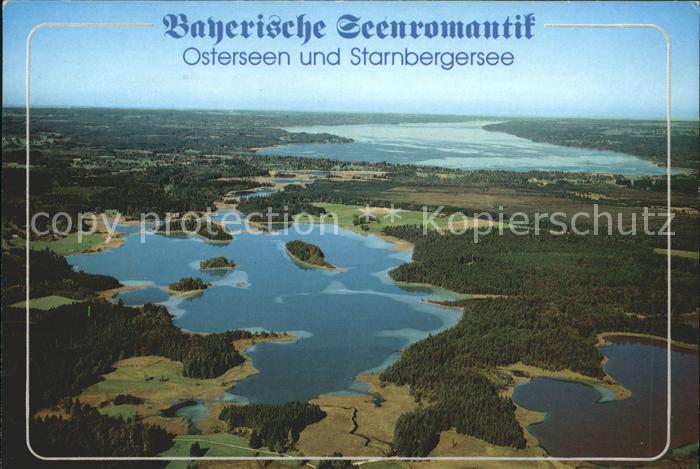Starnbergersee Fliegeraufnahme Osterseen