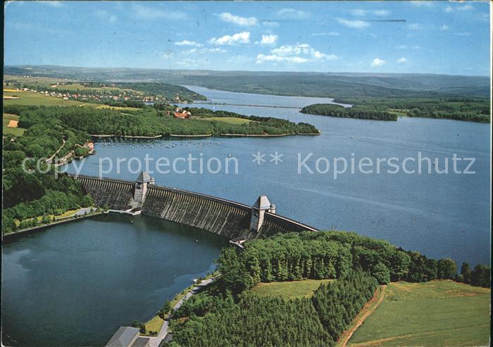 Moehnesee Fliegeraufnahme Moehnetalsperre