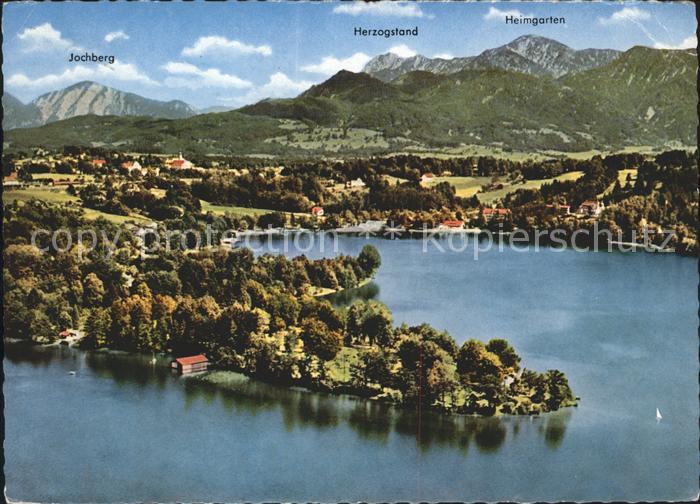 Murnau Staffelsee Fliegeraufnahme Campingplatz Halbinsel Burg Herzogstand Heimga