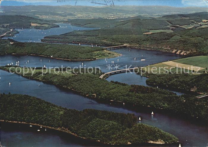Biggesee Fliegeraufnahme Segelboote