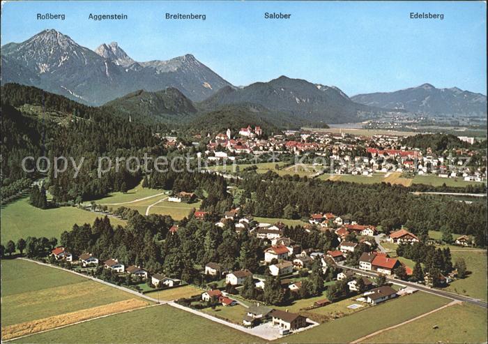Schwangau Fliegeraufnahme Rossberg Aggenstein Breitenberg Salober Edelsberg