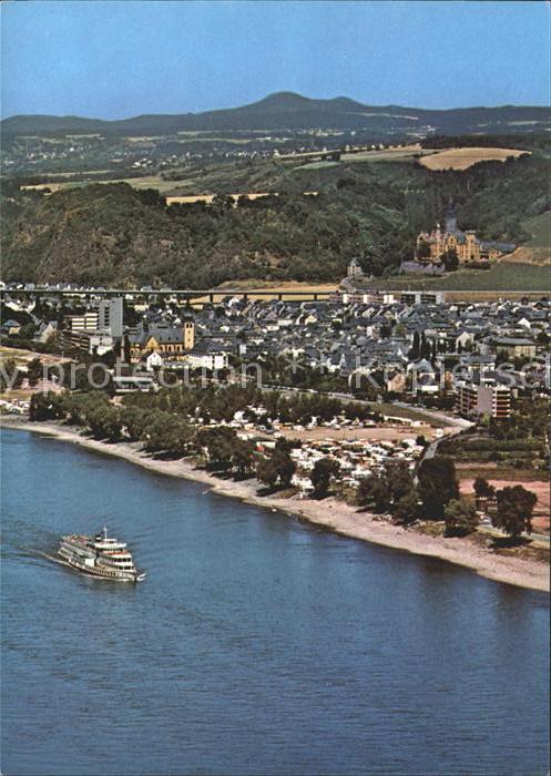 Bad Hoenningen Fliegeraufnahme Schlos Arenfels Dampfer