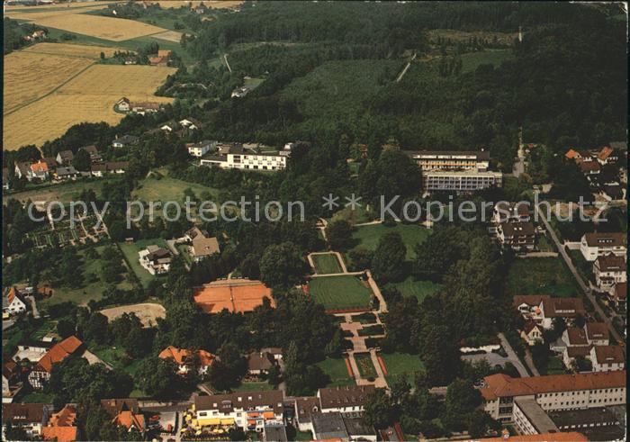 Horn-Bad Meinberg Fliegeraufnahme Blick Bergkurgarten Blindenkurheim Schanzenber