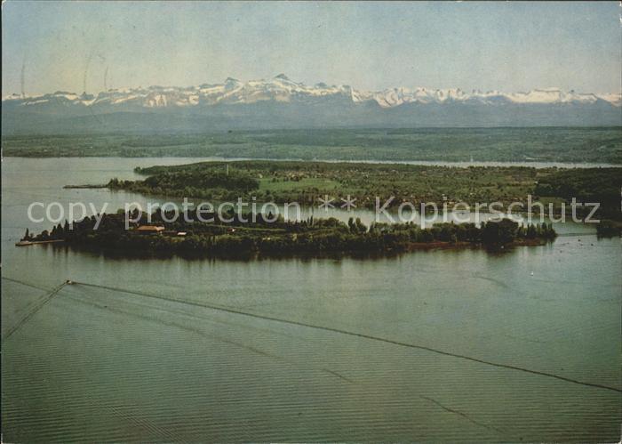 Mainau Fliegeraufnahme Schweizer Alpen Saentis