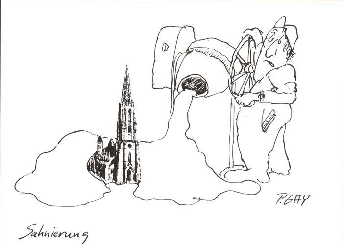 Freiburg Breisgau Kuenstlerkarte P. Gay Sahnierung Muenster