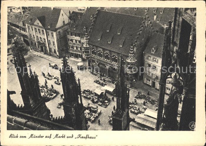 Freiburg Breisgau Blick v. Muenster Markt Kaufhaus