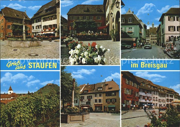 Staufen Breisgau Teilansichten Trauben Brunnen