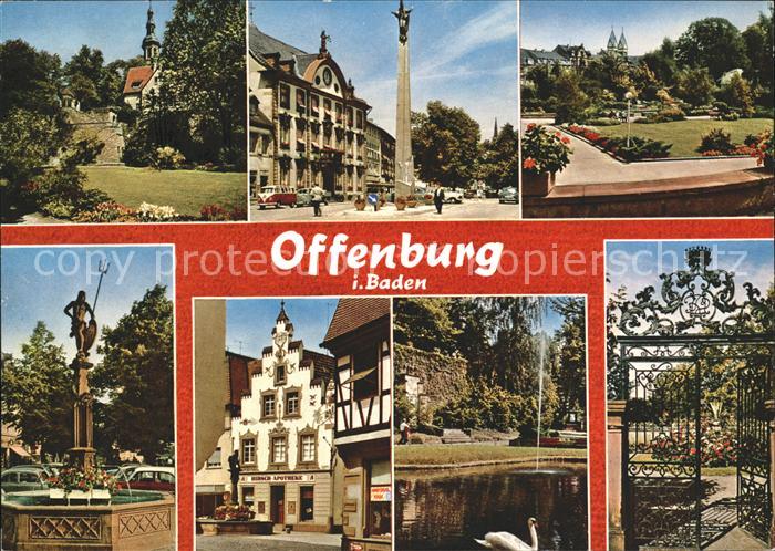 Offenburg Brunnen Schanenteich Teilansichten