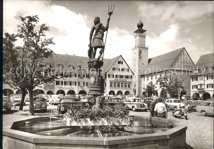 FREUDENSTADT BW Marktplatz Marktbrunnen Rathaus