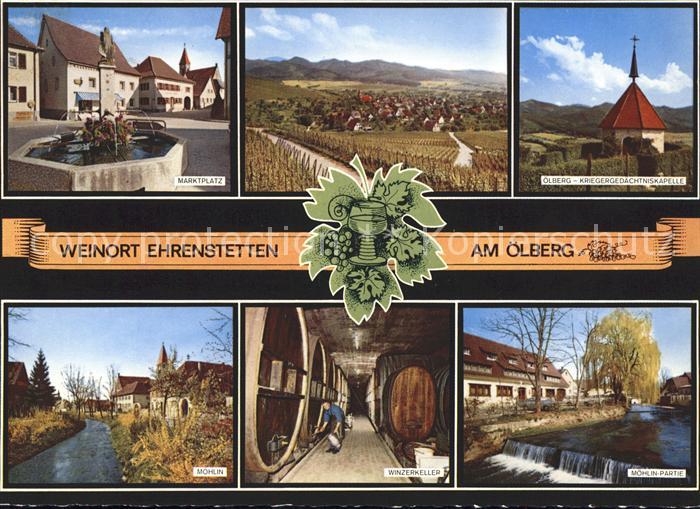 Ehrenstetten Marktplatz oelberg Kriegergedaechtniskapelle Winzerkeller