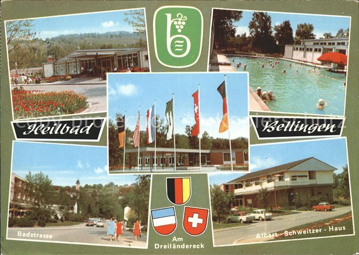 Bad Bellingen Badstrasse Albert-Schweitzer Haus Thermalbad Fahne