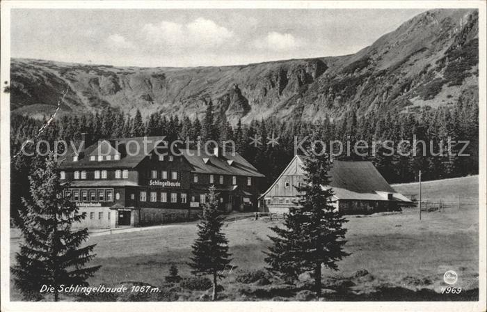 Krummhuebel Riesengebirge Schlingelbaude Felsabstuerze Hochgebirgskamm