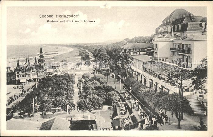 Heringsdorf Ostseebad Usedom Kurhaus Blick nach Ahlbeck