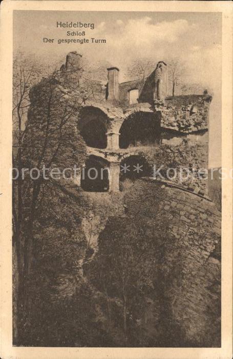 Heidelberg Neckar Schloss Gesprengter Turm