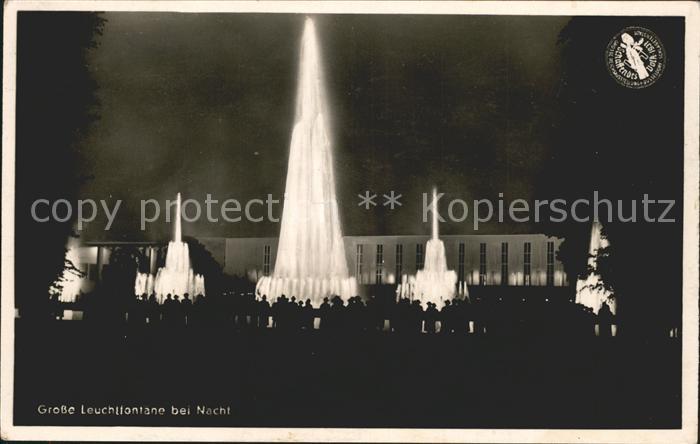 DuessELDORF  CITY Reichsausstellung Schaffendes Volk Leuchtanlage