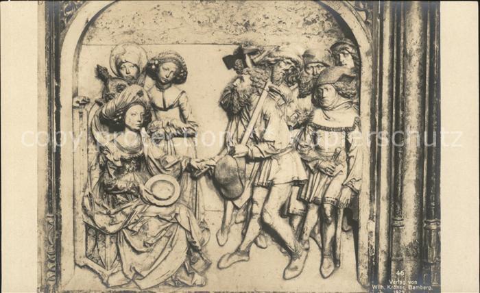 Bamberg Dom Relief Grabmal Kaiser Heinrich Kaiserin Kunigundes Entlohnung