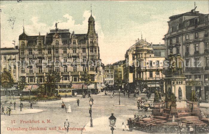 Frankfurt Main Gutenberg-Denkmal Kaiserstrasse