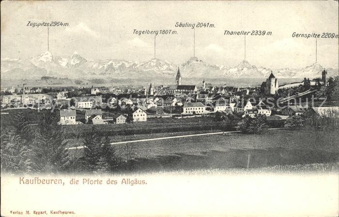 Kaufbeuren Tegelberg Saeuling Thaneller Gernspitze Zugspitze