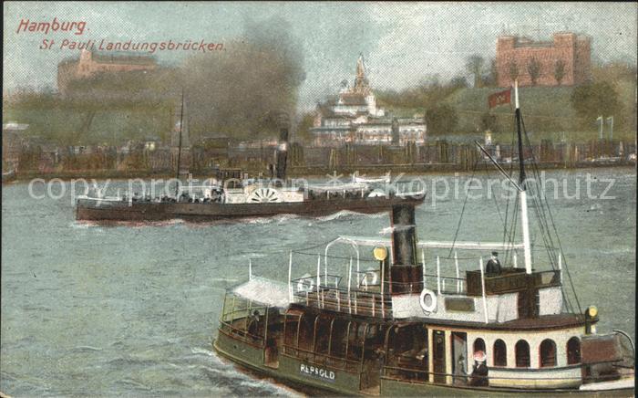HAMBURG CITY St. Pauli Landungsbruecken Dampfer