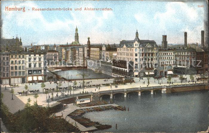 HAMBURG CITY Reesendammbruecke Alsterarcarden