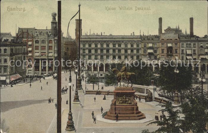 HAMBURG CITY Kaiser Wilhelm Denkmal