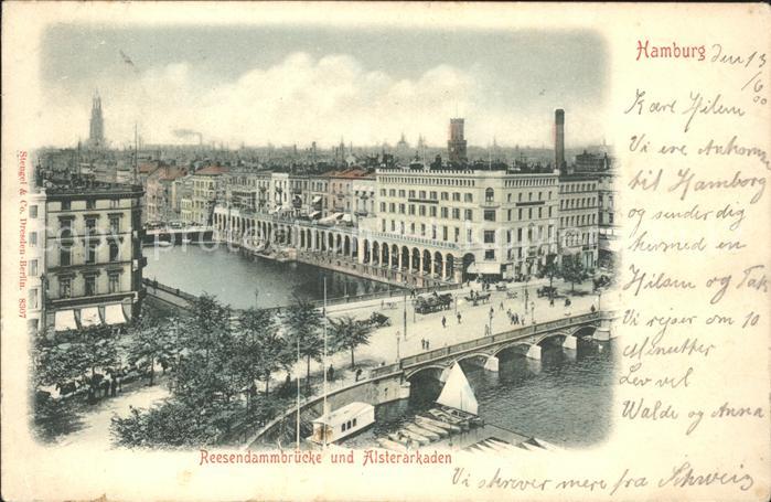 HAMBURG CITY Reesendammbruecke Alsterarkaden