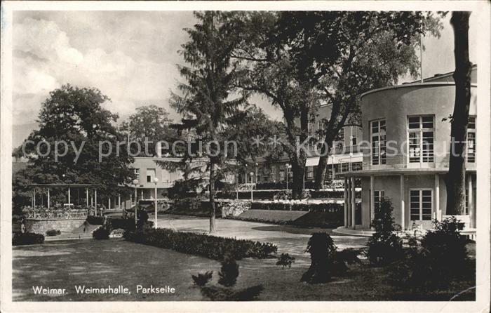 Weimar Thueringen Weimarhalle Parkseite