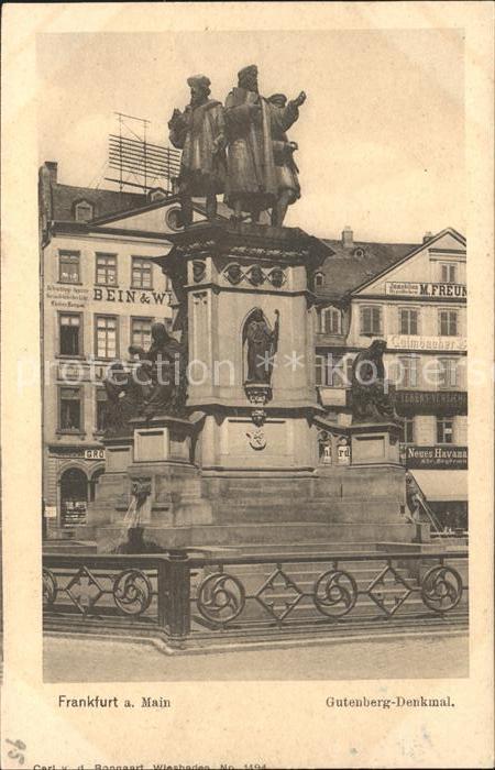 Frankfurt Main Gutenberg-Denkmal