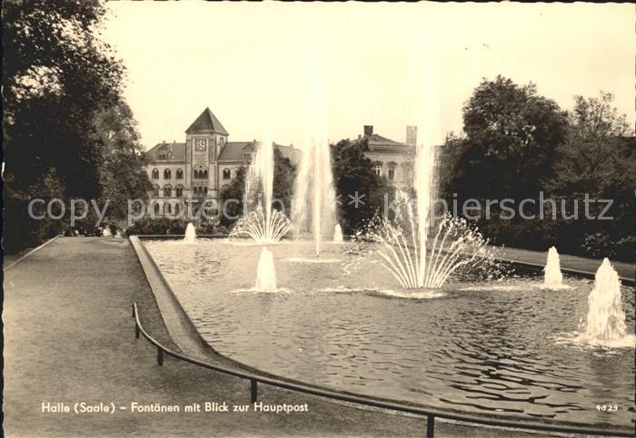Halle Saale Fontaenen Hauptpost