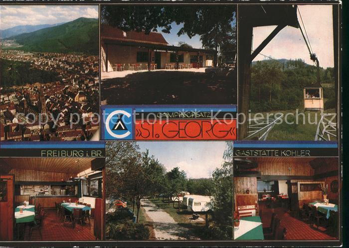 Freiburg Breisgau Campingplatz St. Georg Gaststaette Kohler Seilbahn
