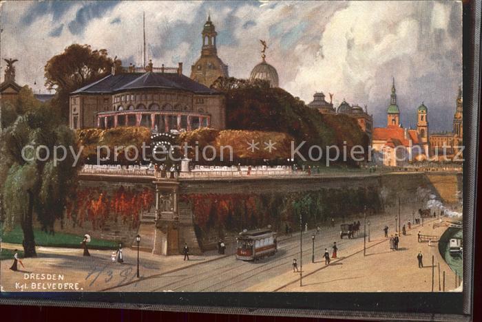 DRESDEN Elbe Belvedere Strassenbahn