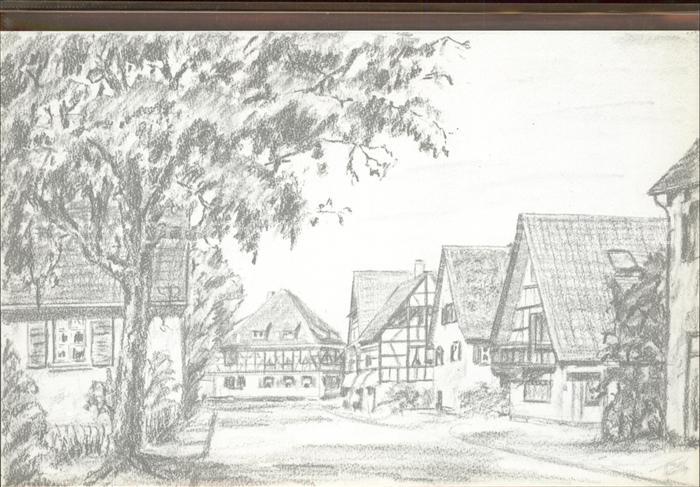 Gundelfingen Breisgau Bleistiftzeichnung Heide Kleindiek