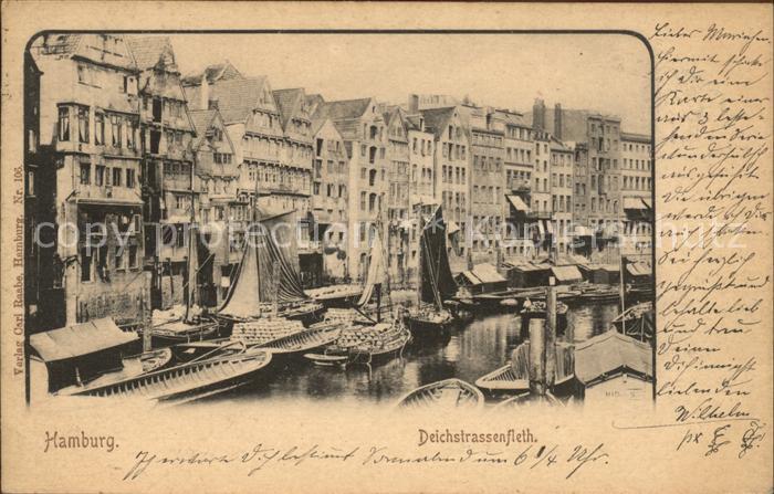 HAMBURG  CITY Deichstrassenfleth Segelboote
