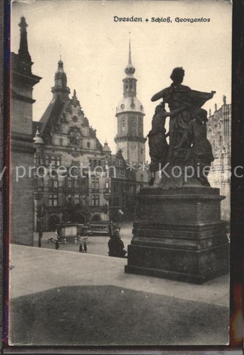 DRESDEN Elbe Schloss Georgentor