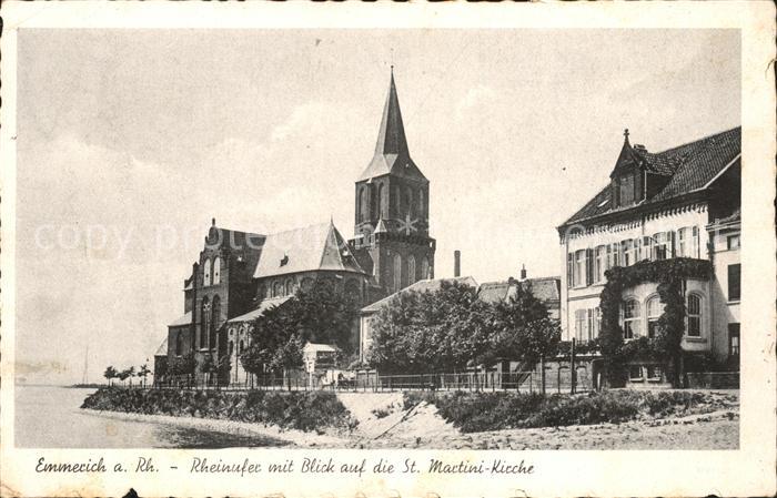 Emmerich Rhein Rheinufer mit St Martini Kirche