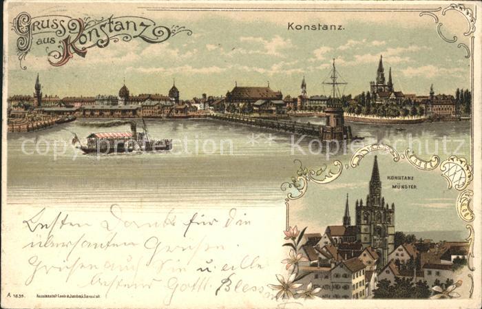 Konstanz Bodensee Hafen Panorama Muenster