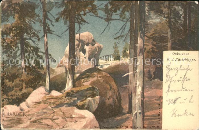 Bad Harzburg Kaesteklippe im Ockerthal Illustration