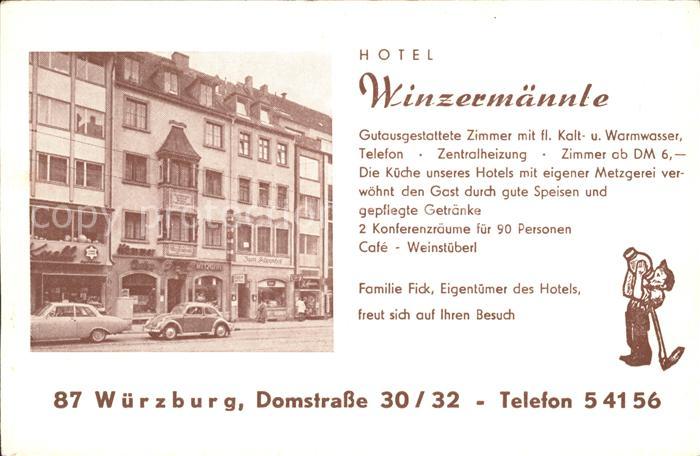 WueRZBURG Bayern Hotel Winzermaennle Lageplan
