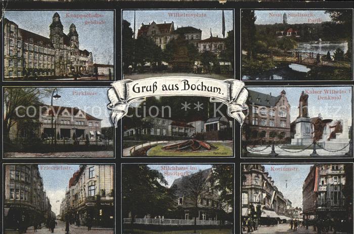 BOCHUM  CITY Knappschaftsgebaeude Wilhelmsplatz Stadtpark Parkhaus Kaiser Wilhel