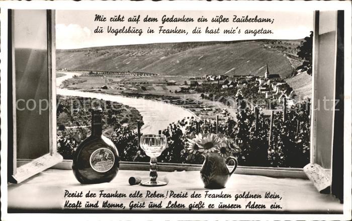 Vogelsburg Volkach Blick aus dem Fenster