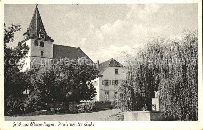 Ellmendingen Partie an der Kirche