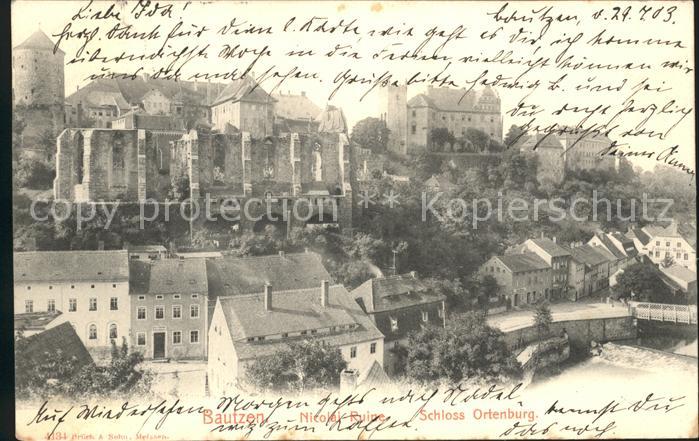 Bautzen Sachsen Schloss Ortenburg Nicolai Ruine