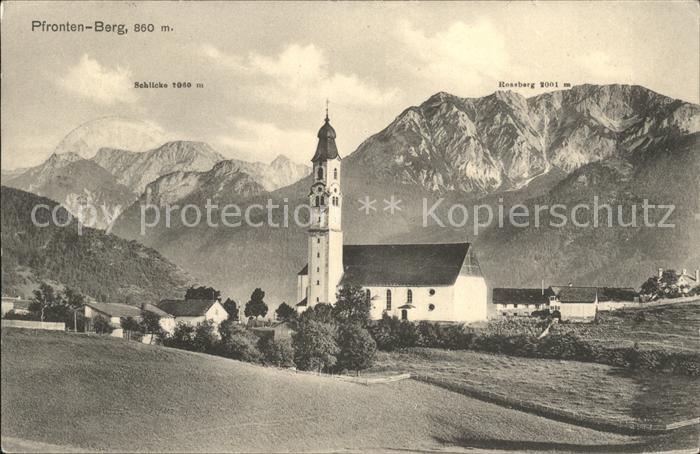 Pfronten Ostallgaeu Bayern Berg Kirche Schlicke Rossberg