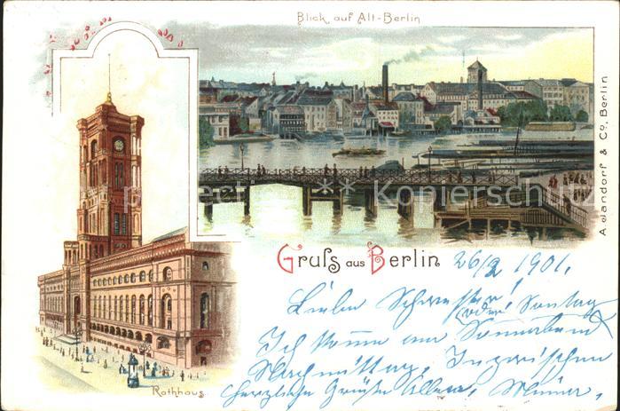 BERLIN  CITY Blick aufs alte Berlin Rathhaus