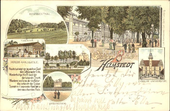 Helmstedt Niedersachsen Brunnental Theater Herzog Karls Quelle Kriegerdenkmal