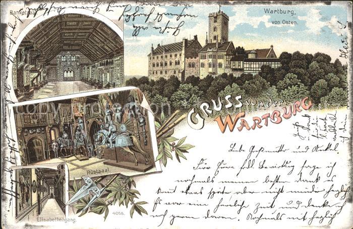 Wartburg Eisenach Ruestsaal Elisabetheingang Wartburg von Osten