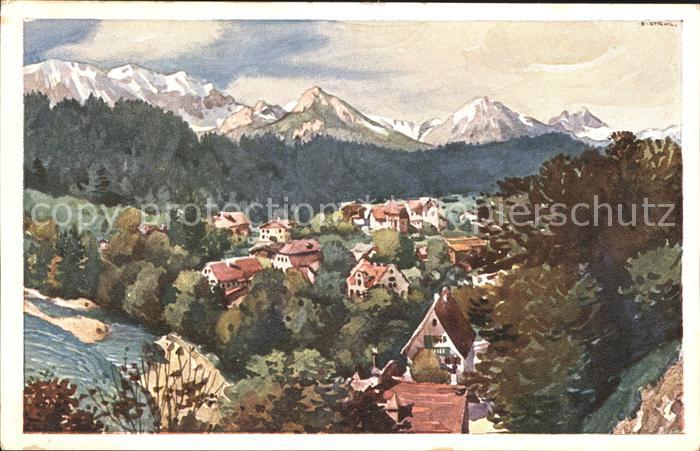 Bad Faulenbach Panorama Illustration