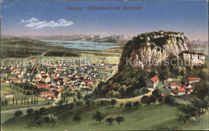 Singen Hohentwiel mit Bodensee Panorama